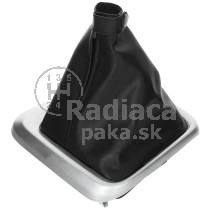 Manžeta radiacej páky s rámčekom Fiat Tipo II čierna + strieborný rámček, matný chróm
