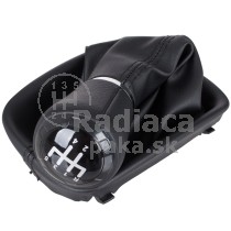 Radiaca páka s manžetou a rámčekom Audi A3 8L, 5 stupňová, ekokoža, 12mm 