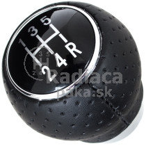 Hlavica radiacej páky Ford Transit Custom, Tourneo, 6 stupňová, čierna ekokoža + lesklý chróm