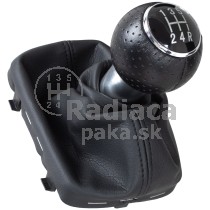 Radiaca páka s manžetou a rámčekom Audi A3 I 8L, S-Line, 5 stupňová, 12 mm, čierna + chróm 