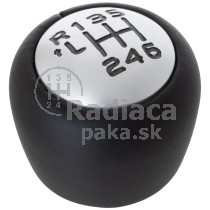 Hlavica radiacej páky Citroen C4 Picasso II, 6 stupňová, čierna + matný chróm 2403GY