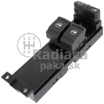 Ovládanie vypínač sťahovania okien VW Jetta, zelené podsvietenie 1J3959857A