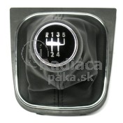 Radiaca páka s manžetou VW Golf VI, 5 stupňová, chromový ramček, 2008 - 2012