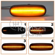 Smerovka bočná LED pravá+ľavá dymová dynamická Peugeot Bipper 1612811180 a