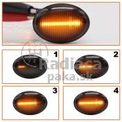 Smerovka bočná LED pravá+ľavá dymová dynamická Ford Ka 51806585 a