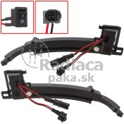 Smerovka do spätného zrkadla dynamická dymová LED ľavá + pravá Audi A3 8P 8K0949101 a