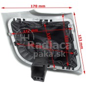Manžeta radiacej páky s rámčekom Fiat Ducato čierna + sivý rámček a