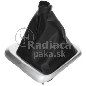 Manžeta radiacej páky s rámčekom Fiat Tipo II čierna + strieborný rámček, matný chróm
