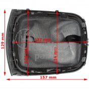 Manžeta radiacej páky s rámčekom Renault Megane III čierna + strieborný rámček, matný chróm a
