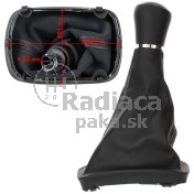 Radiaca páka s manžetou a rámčekom Audi A3 8L, 5 stupňová, ekokoža, 12mm  a