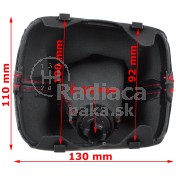 Radiaca páka s manžetou a rámčekom Audi A3 8P, 5 stupňová, červená niť 03-12 b