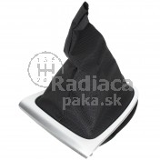Manžeta radiacej páky s rámčekom Renault Clio IV čierna + strieborný rámček, matný chróm