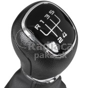 Radiaca páka s manžetou Škoda Octavia III, 5 stupňová, hlavica ABS plast, manžeta ekokoža od 2012 d
