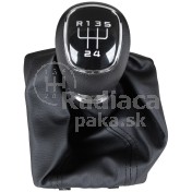 Radiaca páka s manžetou Škoda Octavia III, 5 stupňová, hlavica ABS plast, manžeta ekokoža od 2012 e